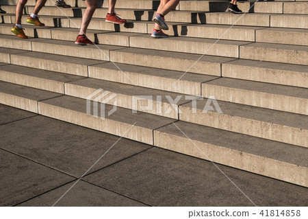 group of jogger running upwards stairs fitness group of jogger running upwards stairs fitness 41814858