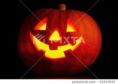 Halloween pumpkin on black 41814935