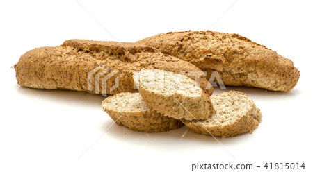 Wheat bran bread isolated on white Wheat bran bread isolated on white 41815014