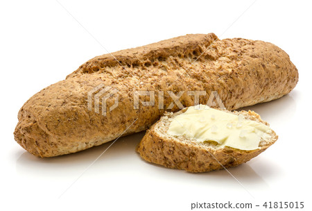 Wheat bran bread isolated on white Wheat bran bread isolated on white 41815015