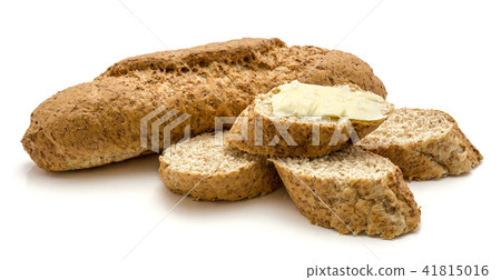 Wheat bran bread isolated on white Wheat bran bread isolated on white 41815016