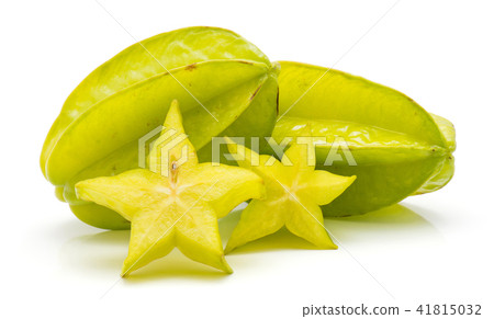 Fresh carambola isolated on white 41815032