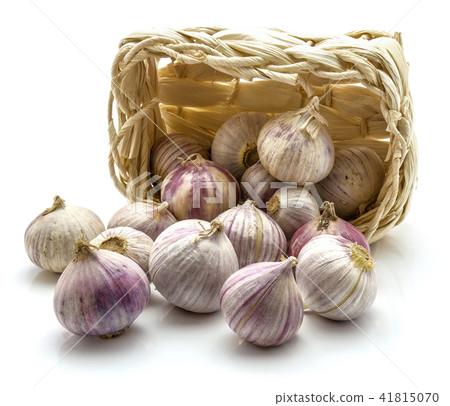 Fresh chinese garlic isolated on white Fresh chinese garlic isolated on white 41815070