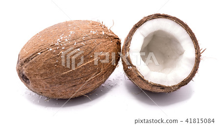 Fresh coconut isolated on white Fresh coconut isolated on white 41815084