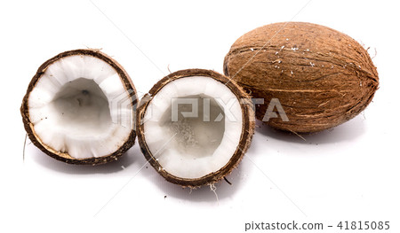 Fresh coconut isolated on white Fresh coconut isolated on white 41815085