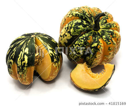 Green pumpkin isolated on white Green pumpkin isolated on white 41815169