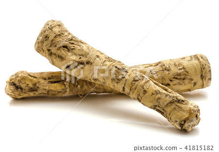 Fresh horseradish isolated on white Fresh horseradish isolated on white 41815182