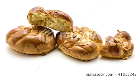 Braided bread loaf isolated on white Braided bread loaf isolated on white 41815242