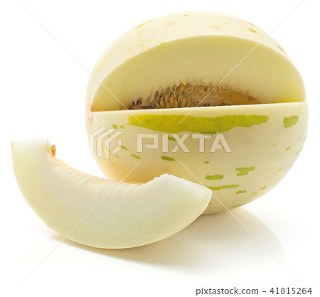 Melon piel de sapo isolated on white Melon piel de sapo isolated on white 41815264