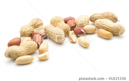 Raw peanut isolated on white Raw peanut isolated on white 41815330