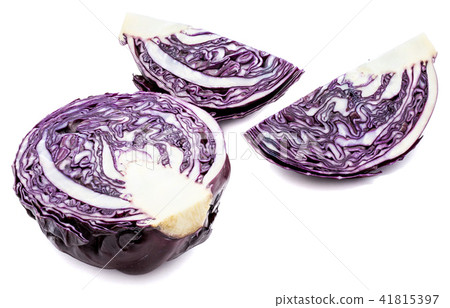 Fresh red cabbage isolated on white Fresh red cabbage isolated on white 41815397