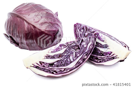 Fresh red cabbage isolated on white Fresh red cabbage isolated on white 41815401