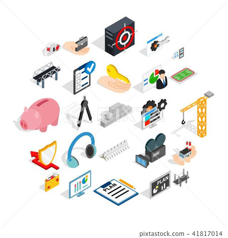 Optimisation icons set, isometric style Optimisation icons set, isometric style 41817014