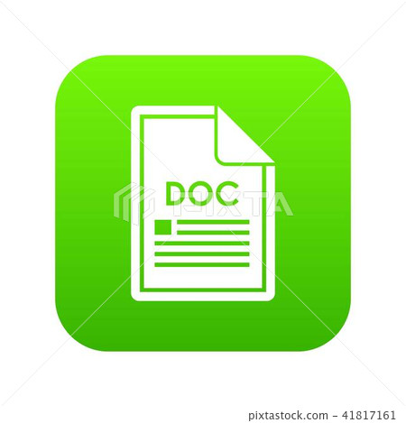 File DOC icon digital green File DOC icon digital green 41817161