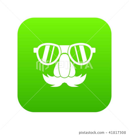 Clown face icon digital green Clown face icon digital green 41817308