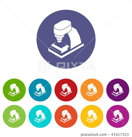 Machine tool icons set vector color 41817323