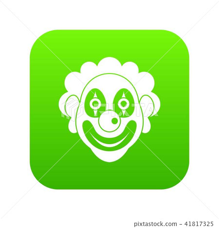 Clown icon digital green Clown icon digital green 41817325