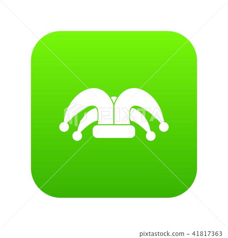 Clown hat icon digital green 41817363
