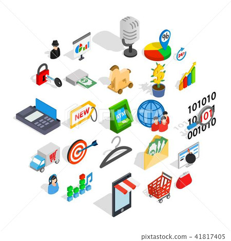 Website development icons set, isometric style Website development icons set, isometric style 41817405
