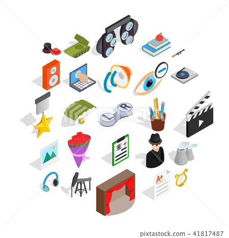 Functioning icons set, isometric style 41817487
