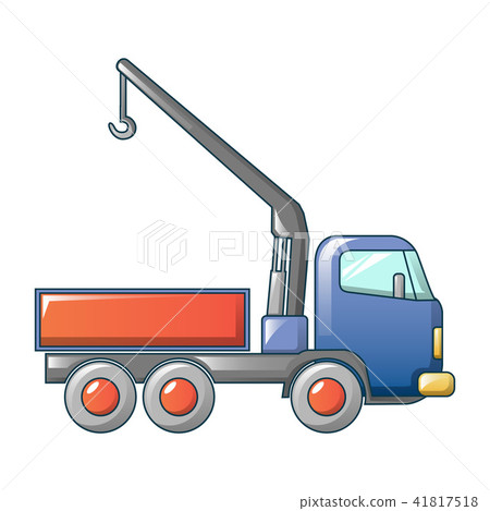 Truck crane icon, cartoon style Truck crane icon, cartoon style 41817518