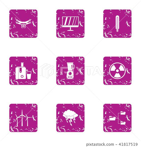 Potency icons set, grunge style Potency icons set, grunge style 41817519
