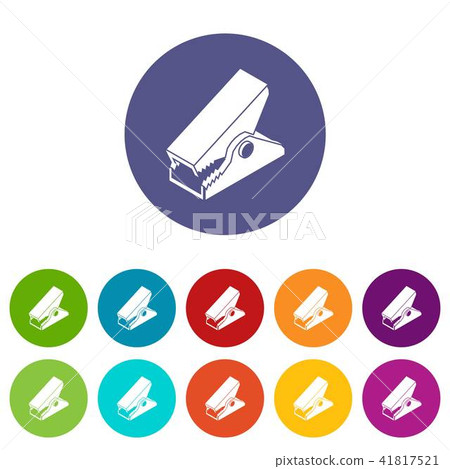 Clothespin icons set vector color 41817521