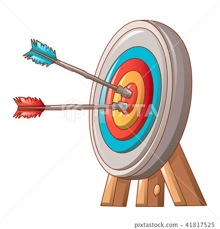 Double shot the target icon, cartoon style Double shot the target icon, cartoon style 41817525
