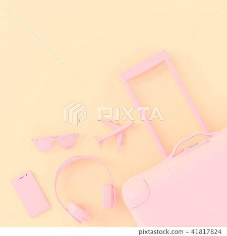 suitcase pink color 41817824