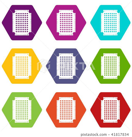 Foot sponge icons set 9 vector Foot sponge icons set 9 vector 41817834