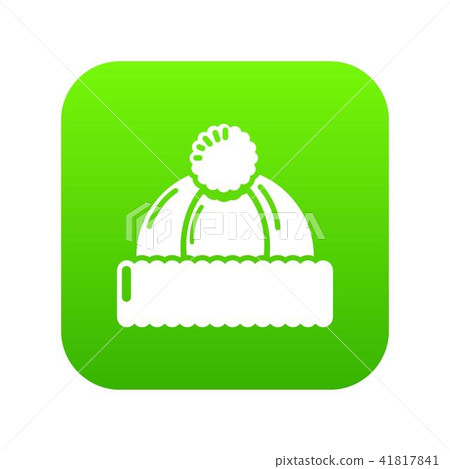 Winter hat icon, simple black style 41817841