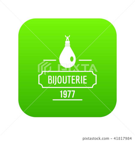 Bijouterie icon green vector Bijouterie icon green vector 41817984