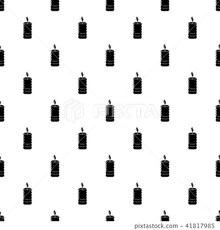 Candle fire icon, simple black style 41817985