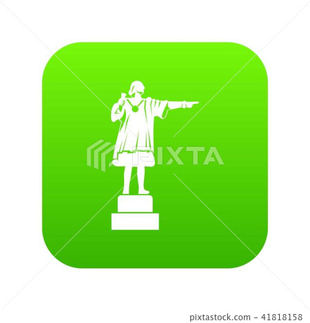 Columbus monument icon digital green Columbus monument icon digital green 41818158