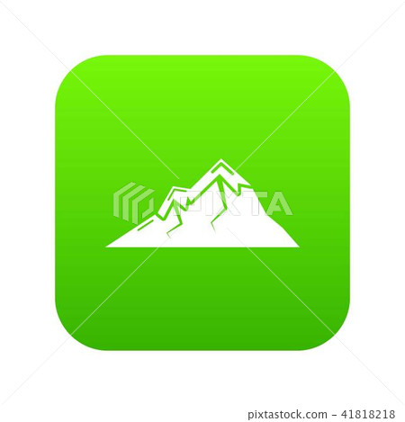 Mountains icon, simple black style 41818218