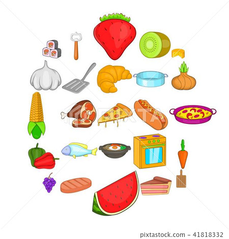 Galley icons set, cartoon style 41818332