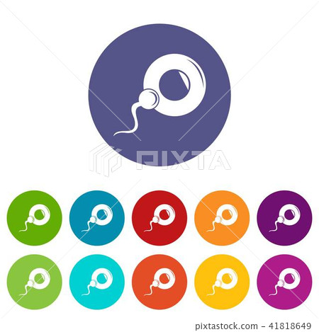 Fertilization egg icons set vector color 41818649
