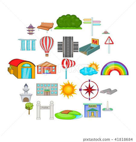 View icons set, cartoon style View icons set, cartoon style 41818684