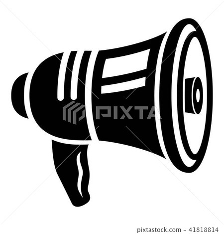 Bullhorn icon, simple style Bullhorn icon, simple style 41818814