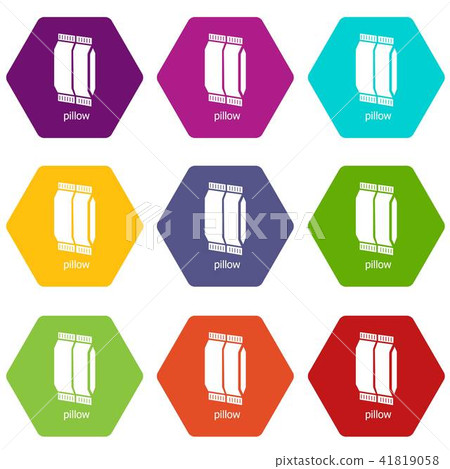 Pillow icons set 9 vector Pillow icons set 9 vector 41819058