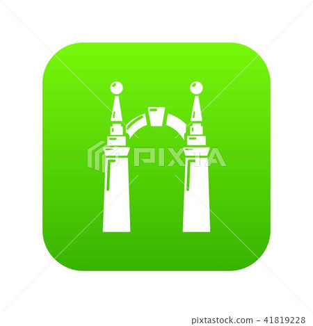 Archway elf icon, simple black style 41819228