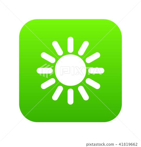 Sun icon digital green Sun icon digital green 41819662
