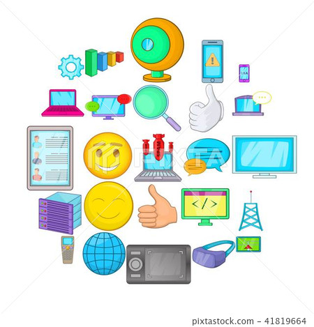 Secret information icons set, cartoon style 41819664