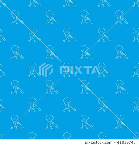 Baseball player pattern vector seamless blue - Stock Illustration ...