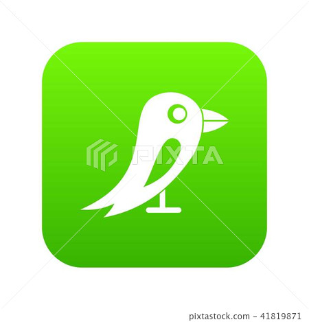 Social network bird icon digital green Social network bird icon digital green 41819871