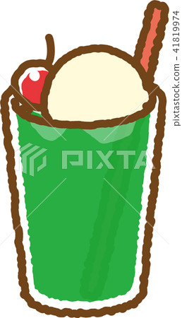 Melon soda (red straw) 41819974