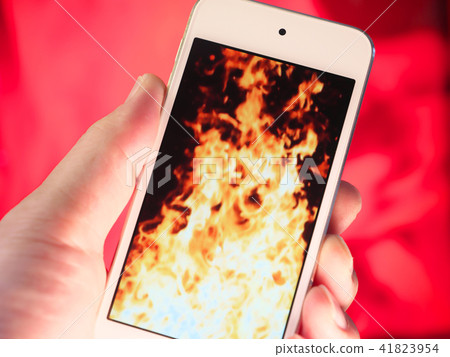 Smartphone and flame Smartphone and flame 41823954