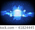 Digital Banking icon with Circuit background conce 41824445