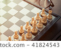 Chess pieces setting on chess board game. 41824543