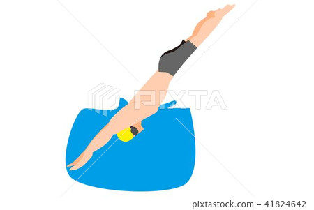 游泳比賽游泳選手入水 41824642